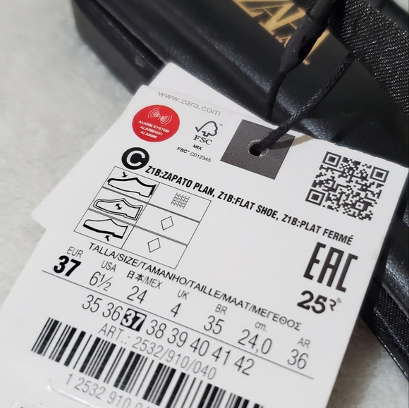 Zara Embellished Flat Slingbacks Size 6.5 Eur 37 - Picture 7 of 10